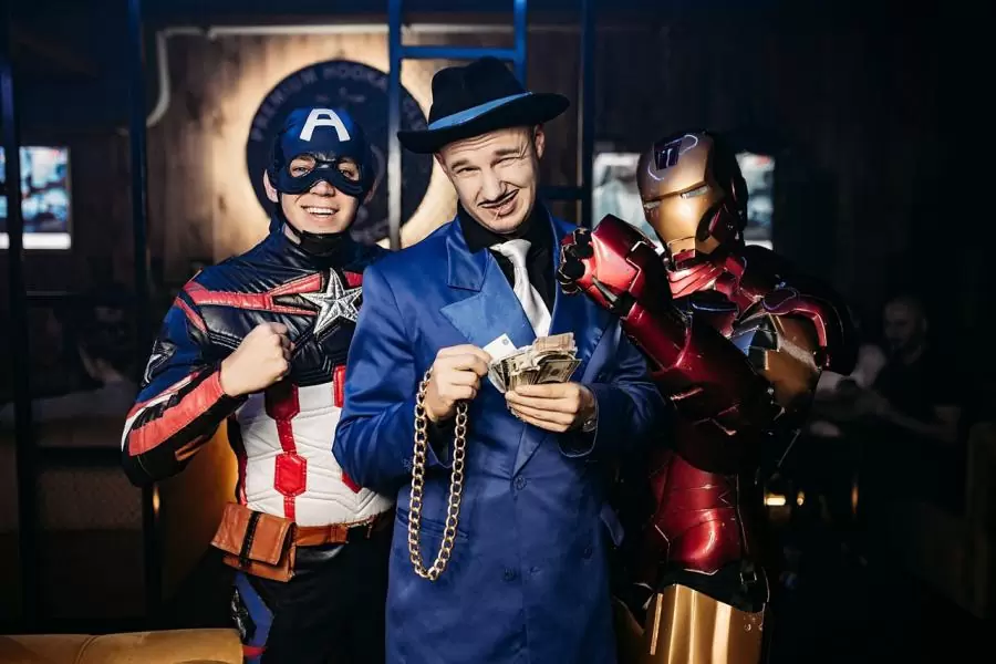 Аниматор Капитан Америка в стиле вечеринки кино