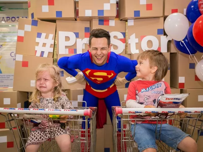 Аниматор Супермен праздник для детей