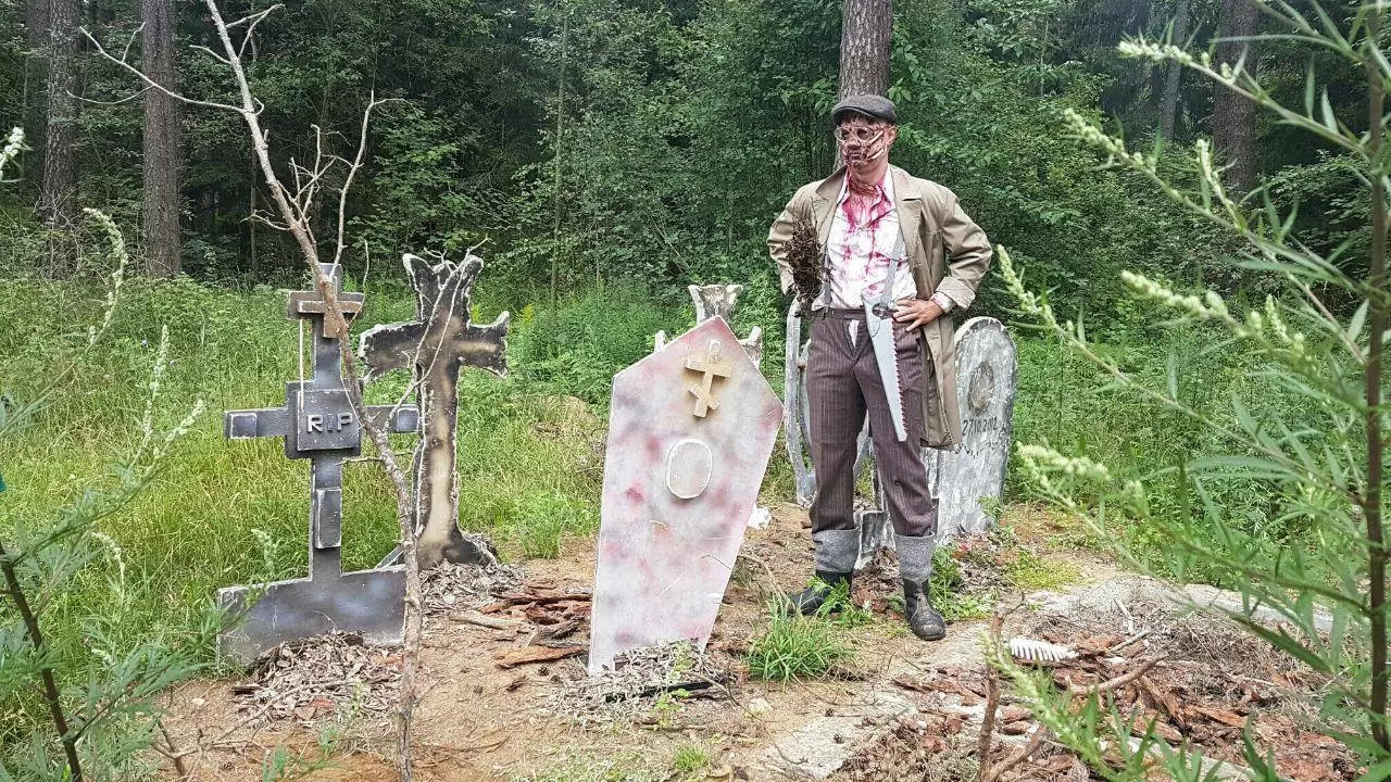 Аниматоры Зомби на фотозону Хэллоуин 2020 Минск